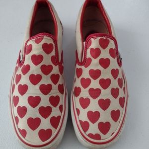 Vans limited edition Vintage heart print Women's Sz 9 Valentine's Day gift